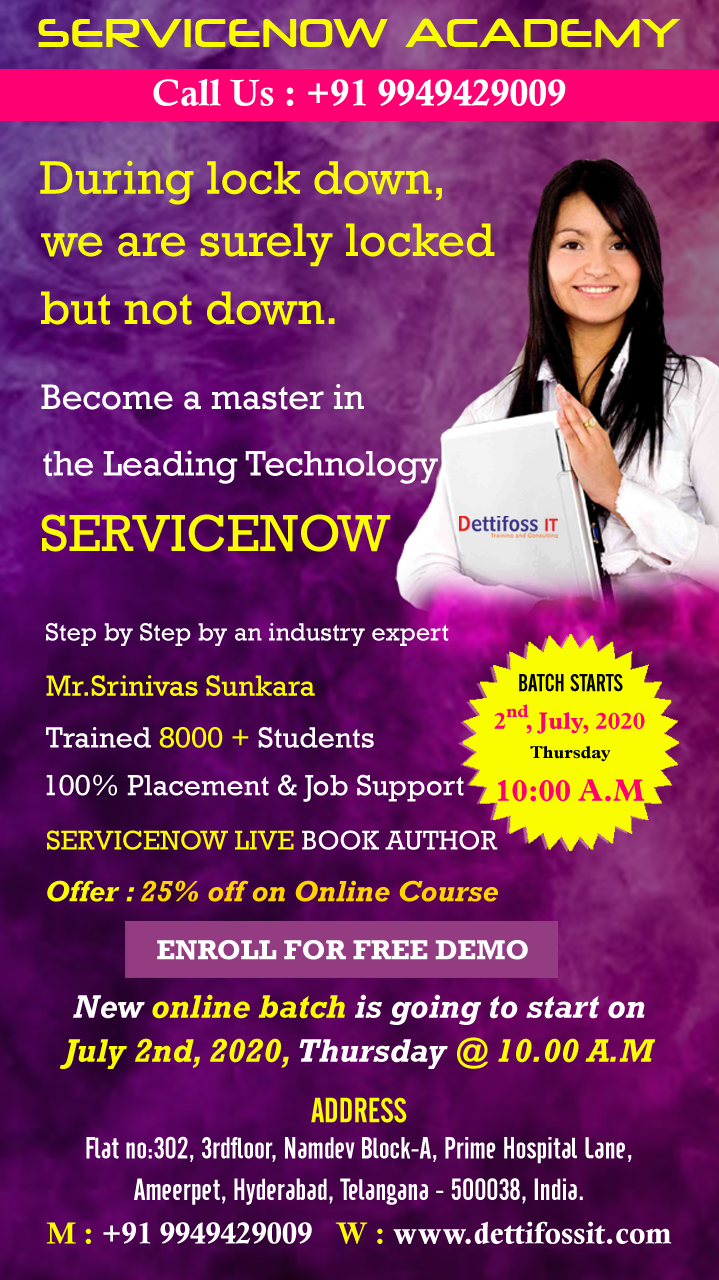 Online Servicenow Training in Ameerpet